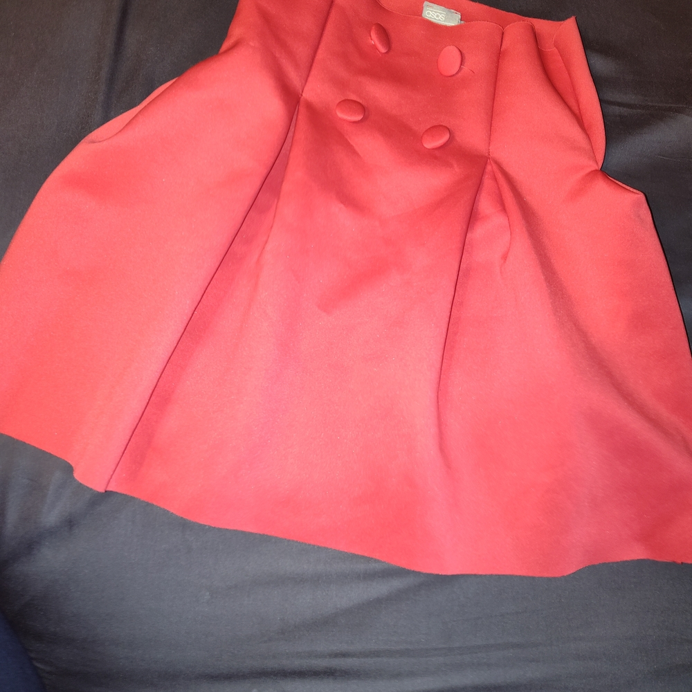 ASOS Vibrant Red A-Line Skirt